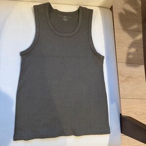 Olive green crop tank, Brandy